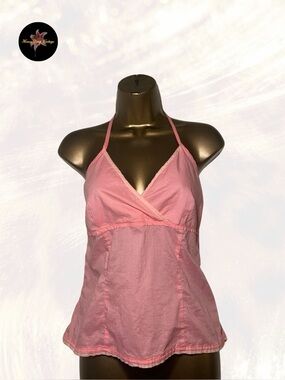 Tilt Y2K Pink Cotton Halter Babydoll Camisole